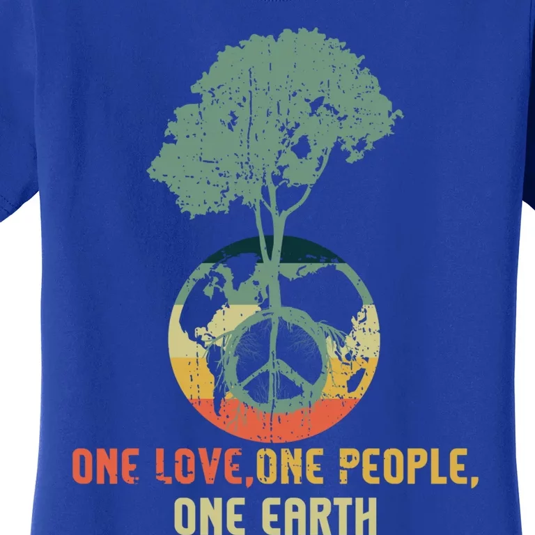 Retro Love People Earth Protect Save World Hour Day Earth Meaningful Gift Women's T-Shirt