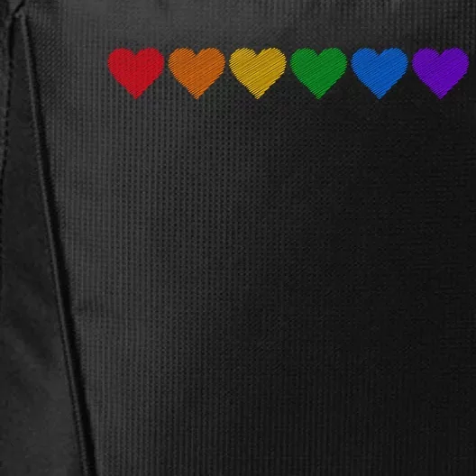 Rainbow LGBT Pride Hearts City Backpack