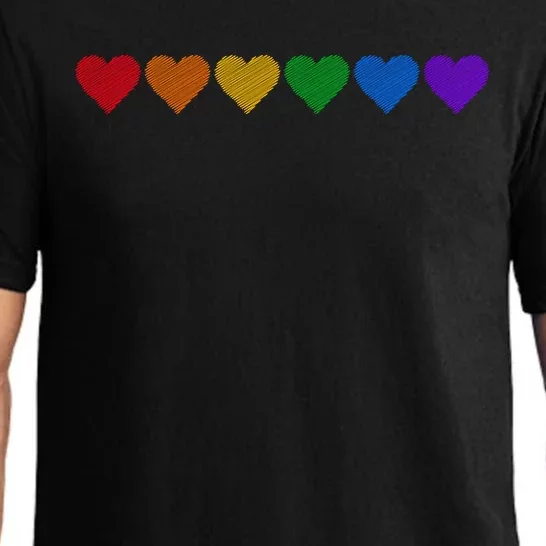 Rainbow LGBT Pride Hearts Pajama Set