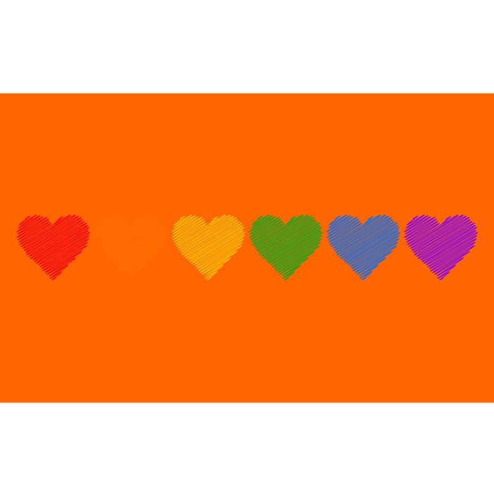 Rainbow LGBT Pride Hearts Bumper Sticker