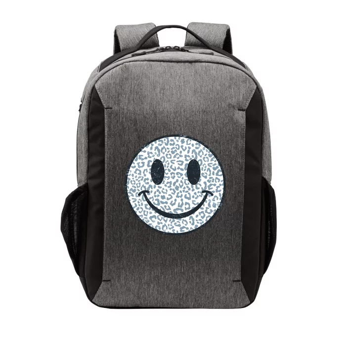 Retro Leopard Print Emoji Smiley Vector Backpack