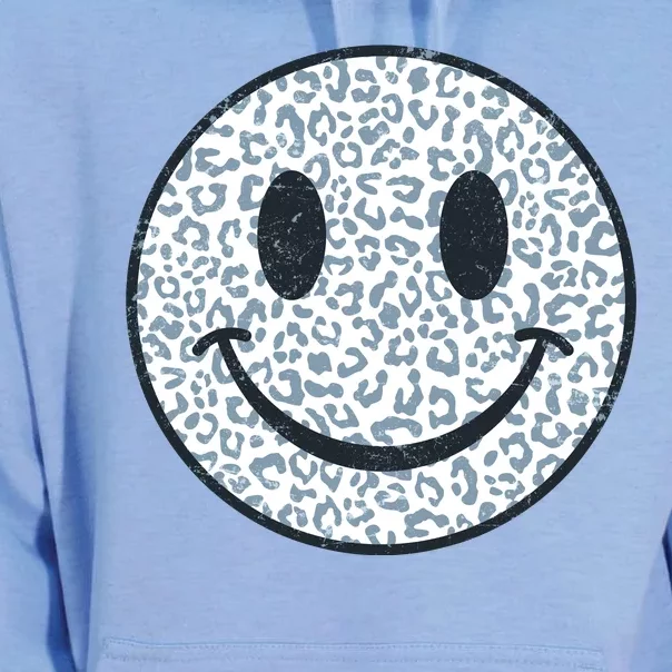 Retro Leopard Print Emoji Smiley Unisex Surf Hoodie