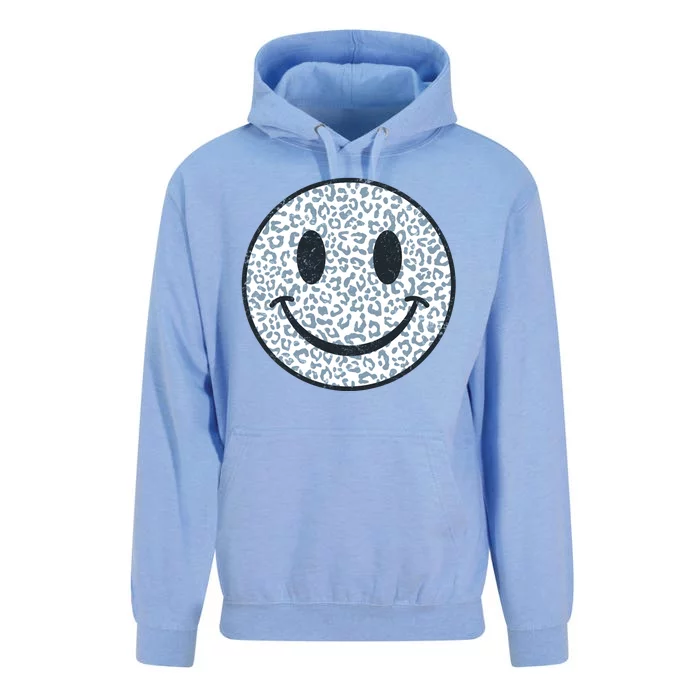 Retro Leopard Print Emoji Smiley Unisex Surf Hoodie