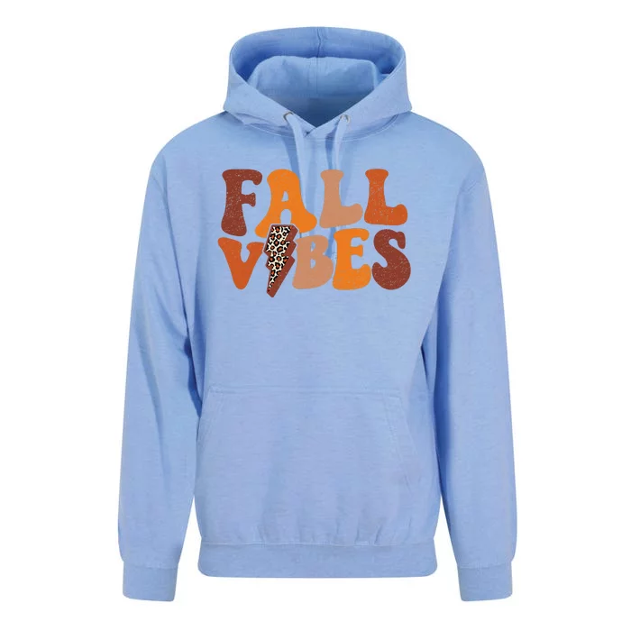 Retro Leopard Print Fall Season Vibes Unisex Surf Hoodie