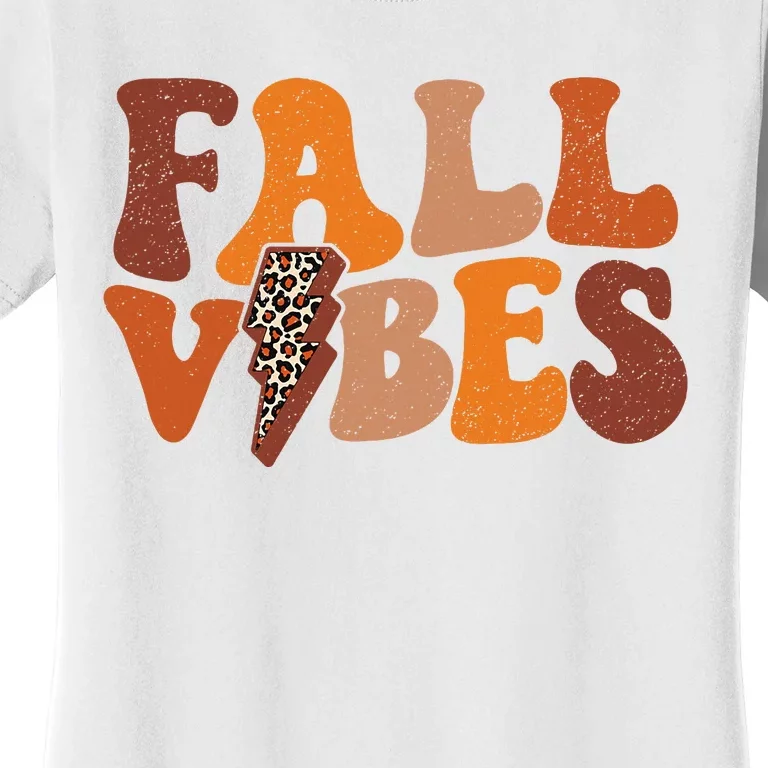 Retro Leopard Print Fall Season Vibes Women's T-Shirt