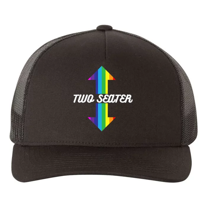 Rainbow Lgbt Pride Two Seater Yupoong Adult 5-Panel Trucker Hat