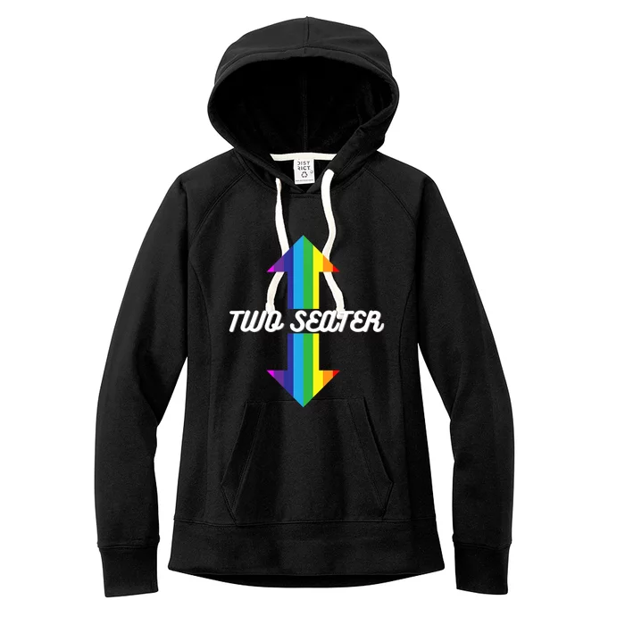 Rainbow Lgbt Pride Two Seater Women's Fleece Hoodie