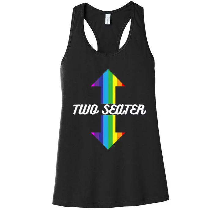 Rainbow Lgbt Pride Two Seater Women's Racerback Tank