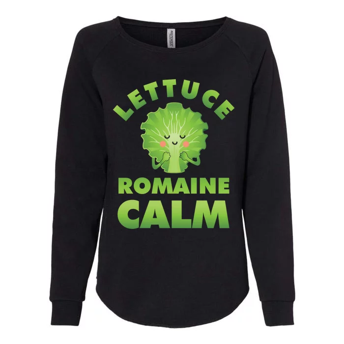 Romaine Lettuce Pun Vegan Vegetarian Gift Womens California Wash Sweatshirt