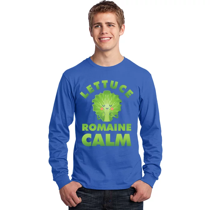 Romaine Lettuce Pun Vegan Vegetarian Gift Long Sleeve Shirt