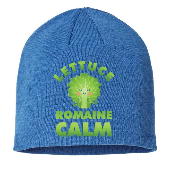 Romaine Lettuce Pun Vegan Vegetarian Gift 8 1/2in Sustainable Knit Beanie