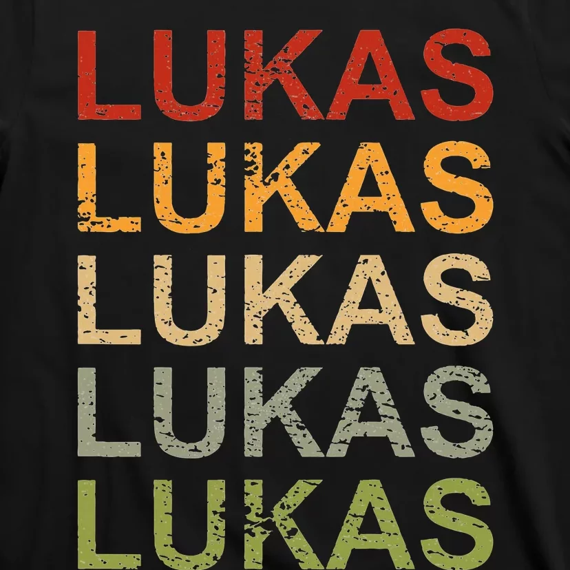 Retro Lukas Personalized Lukas Name Boy Man Lukas T-Shirt