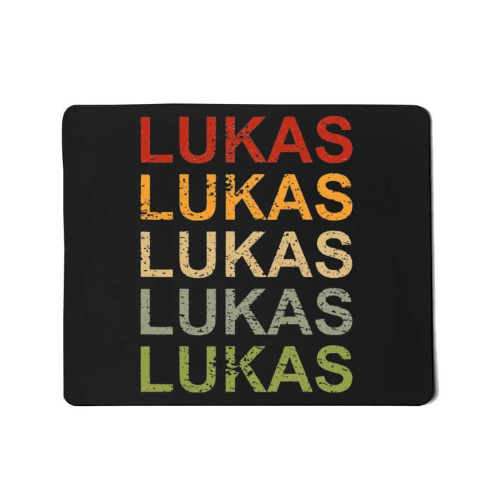 Retro Lukas Personalized Lukas Name Boy Man Lukas Mousepad