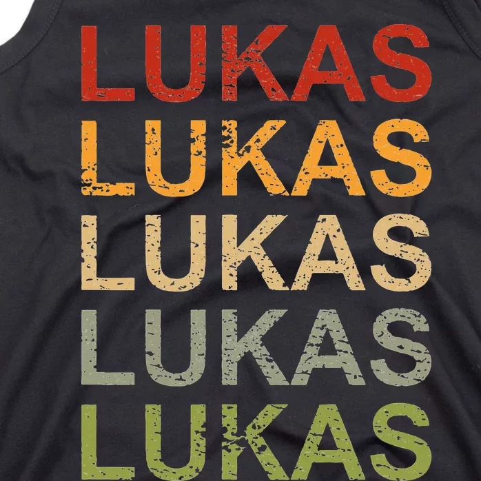 Retro Lukas Personalized Lukas Name Boy Man Lukas Tank Top