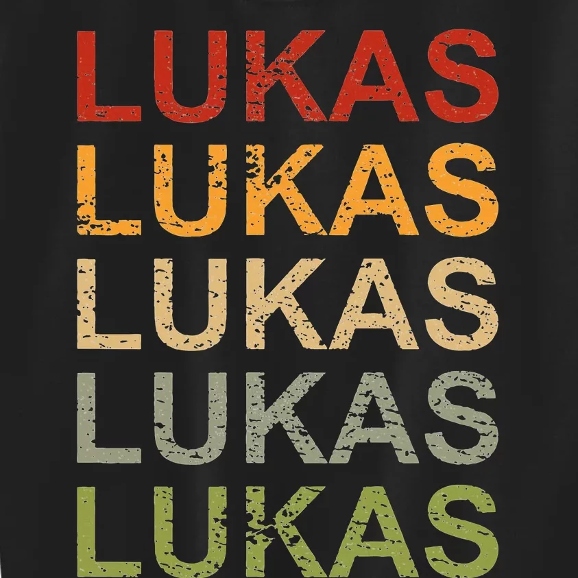 Retro Lukas Personalized Lukas Name Boy Man Lukas Kids Sweatshirt