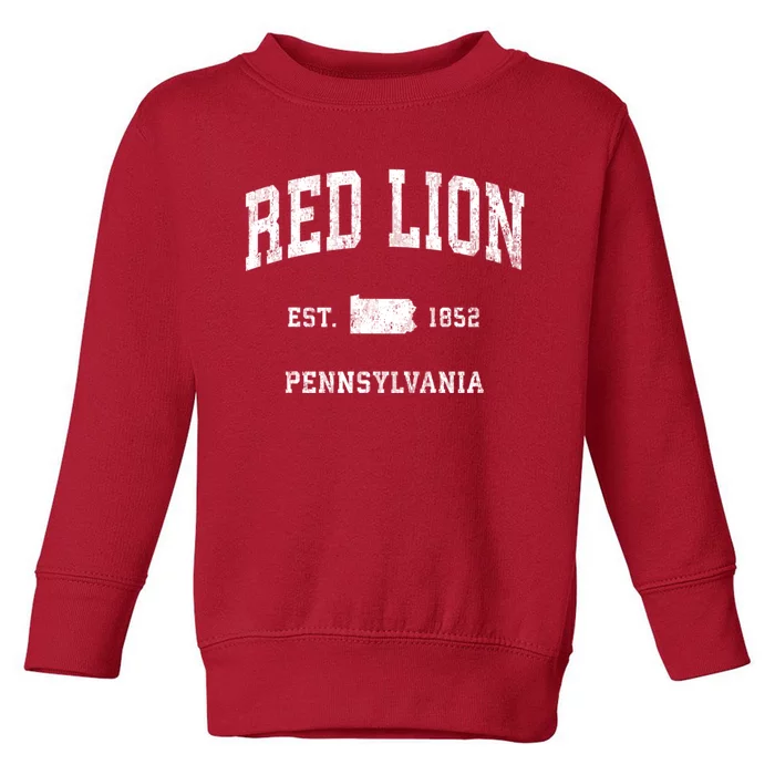 Red Lion Pennsylvania Pa Vintage Athletic Sports Toddler Sweatshirt