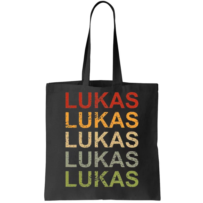 Retro Lukas Personalized Lukas Name Boy Man Lukas Tote Bag