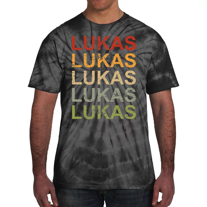 Retro Lukas Personalized Lukas Name Boy Man Lukas Tie-Dye T-Shirt