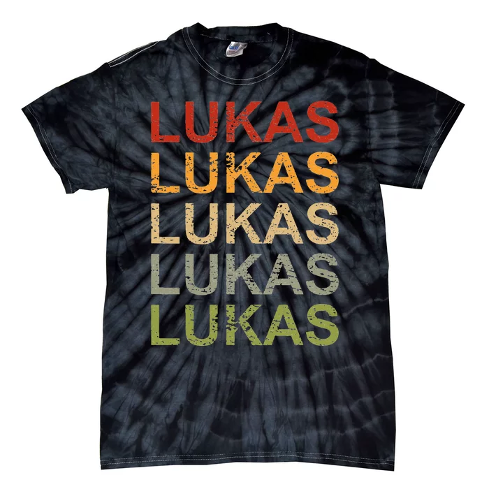 Retro Lukas Personalized Lukas Name Boy Man Lukas Tie-Dye T-Shirt