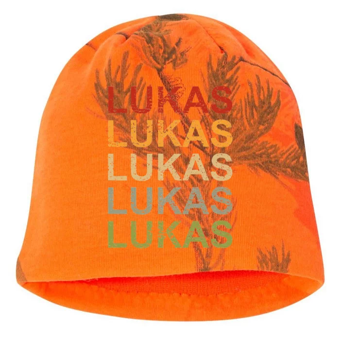 Retro Lukas Personalized Lukas Name Boy Man Lukas Kati - Camo Knit Beanie