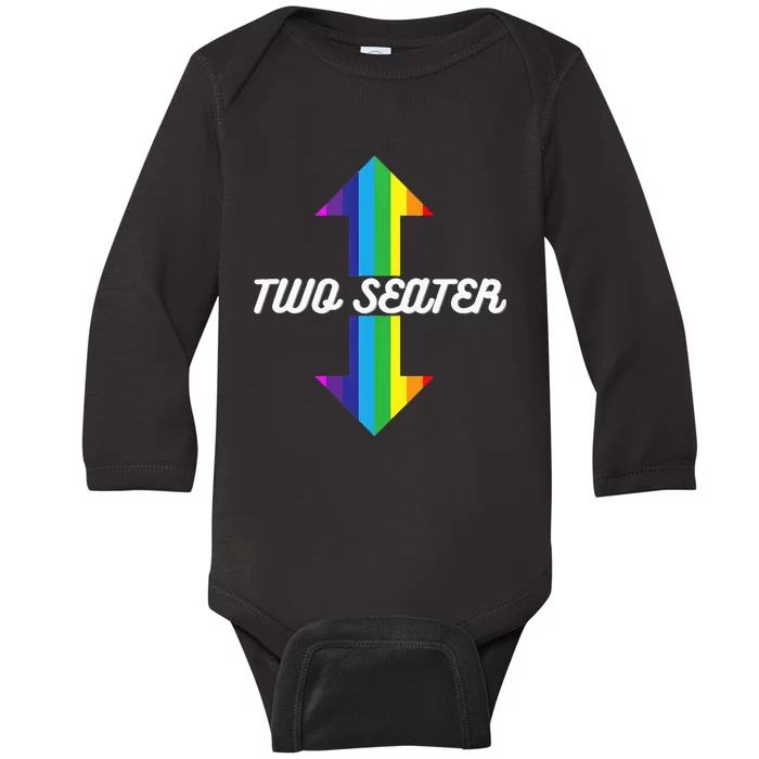 Rainbow Lgbt Pride Two Seater Baby Long Sleeve Bodysuit