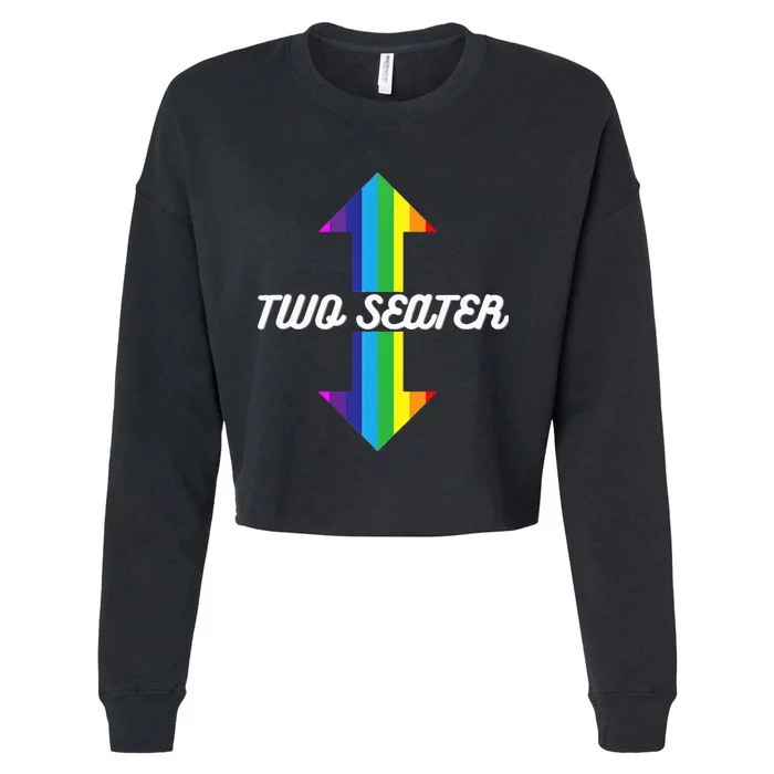 Rainbow Lgbt Pride Two Seater Cropped Pullover Crew