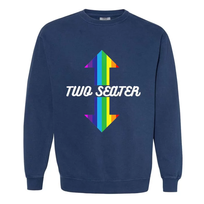 Rainbow Lgbt Pride Two Seater Garment-Dyed Sweatshirt