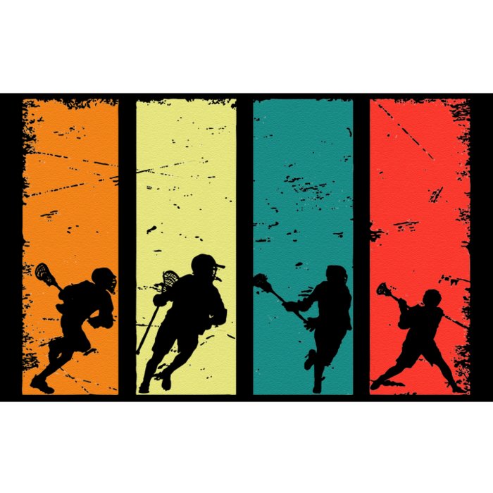 Retro Lacrosse Players Lax Stick Vintage Lacrosse Bumper Sticker