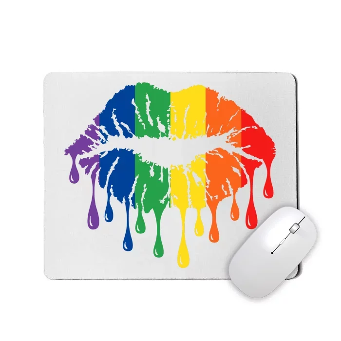 Rainbow Lips Rainbow Pride Lips Pride Month LGBT Pride Love Is Love Mousepad