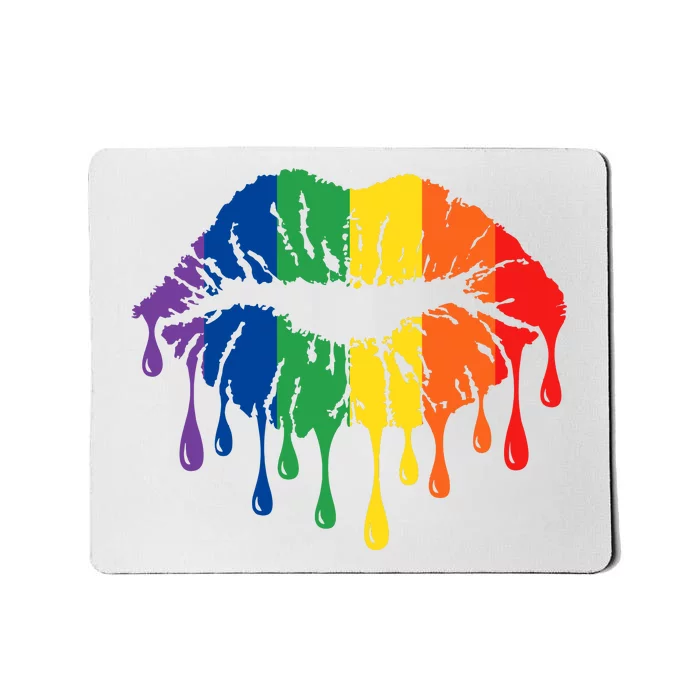 Rainbow Lips Rainbow Pride Lips Pride Month LGBT Pride Love Is Love Mousepad