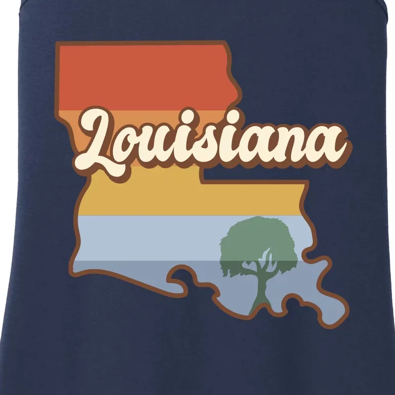 Retro Louisiana Ladies Essential Tank