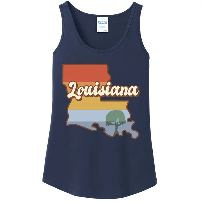 Retro Louisiana Ladies Essential Tank