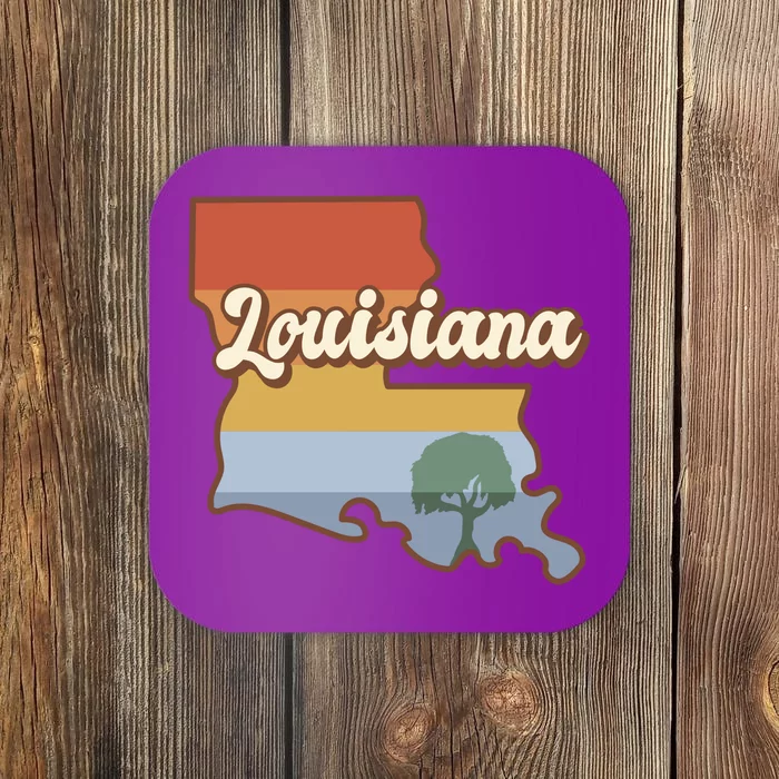 Retro Louisiana Coaster