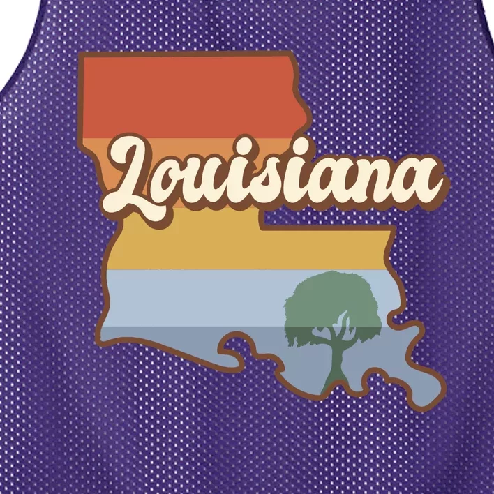 Retro Louisiana Mesh Reversible Basketball Jersey Tank