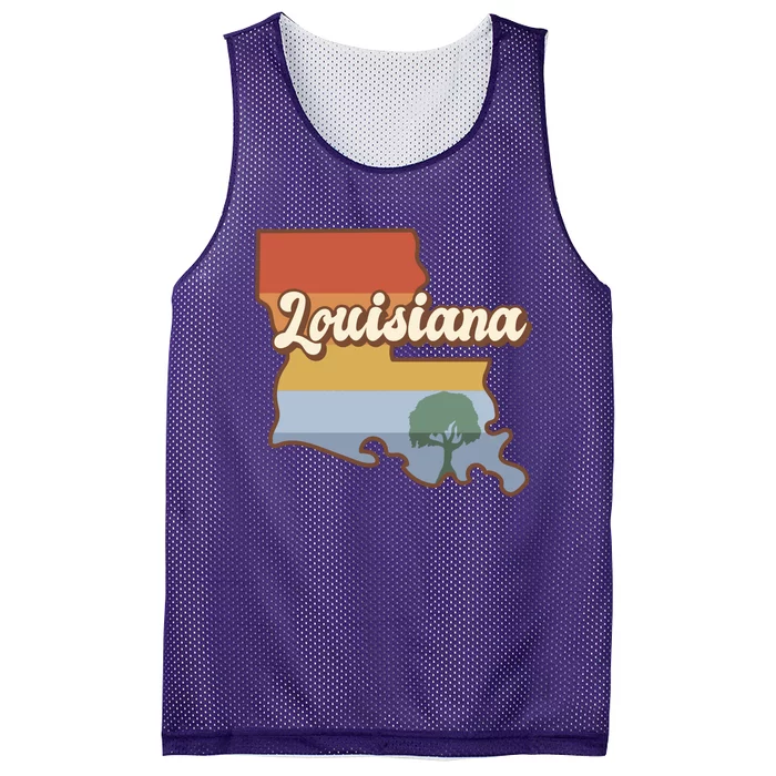 Retro Louisiana Mesh Reversible Basketball Jersey Tank