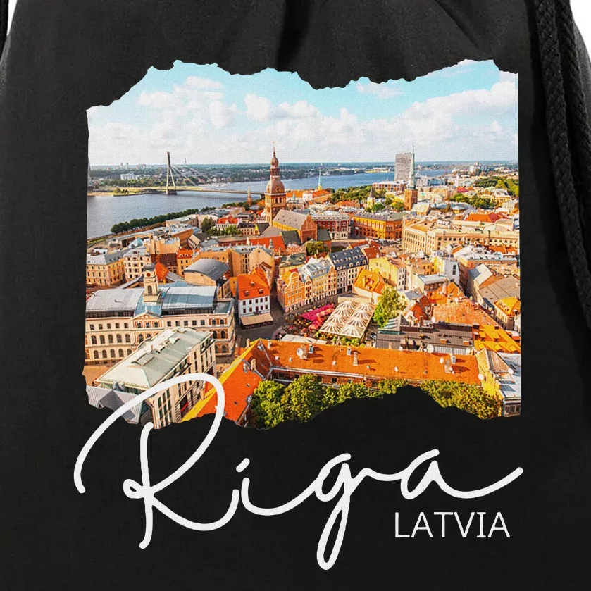 Riga Latvia Drawstring Bag