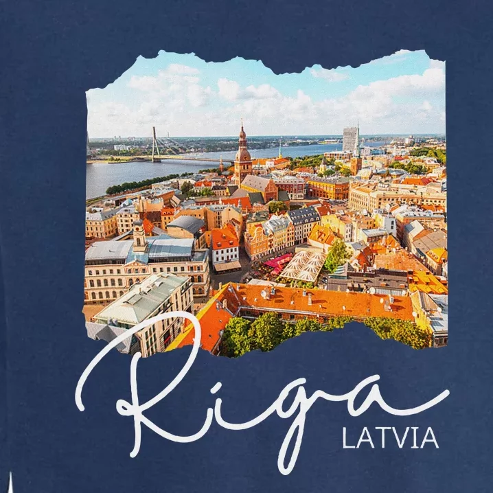 Riga Latvia Garment-Dyed Sweatshirt