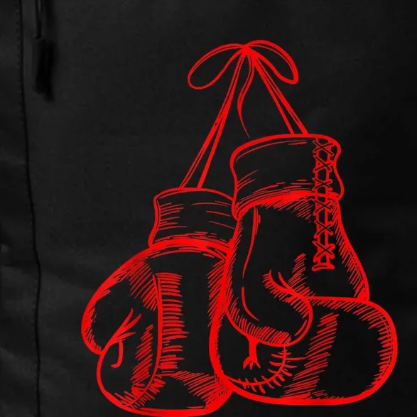 Retro Love Red Boxing Gloves Gifts Boxer Gift TShirt Daily Commute Backpack