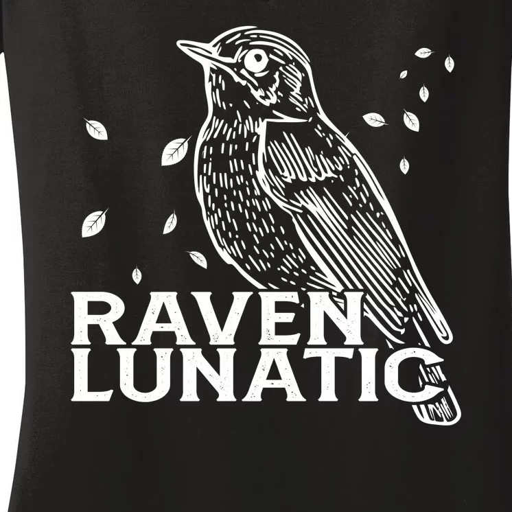 Raven Lunatic Women's V-Neck T-Shirt