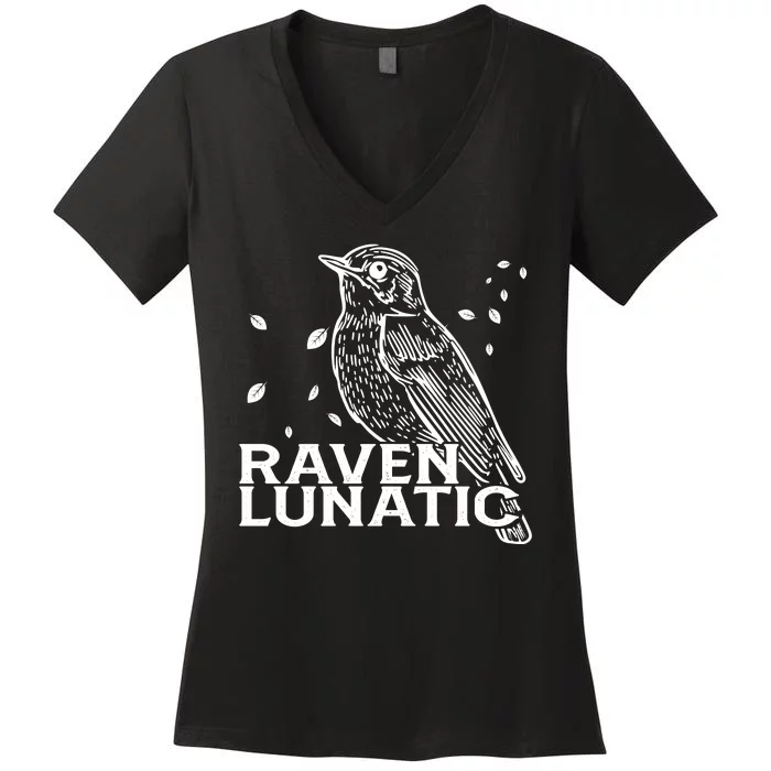 Raven Lunatic Women's V-Neck T-Shirt