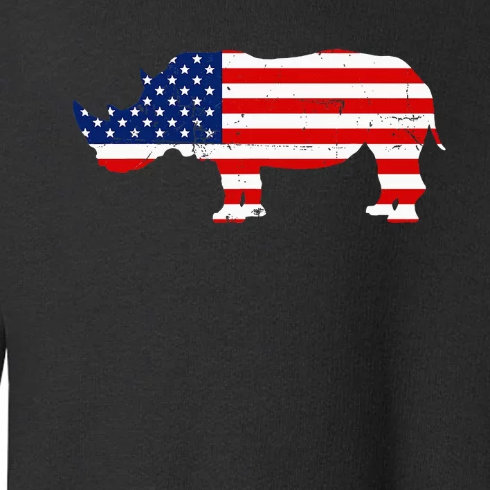 Rhino Lover Rhinoceros Horn Safari Wildlife Independence Day Toddler Sweatshirt