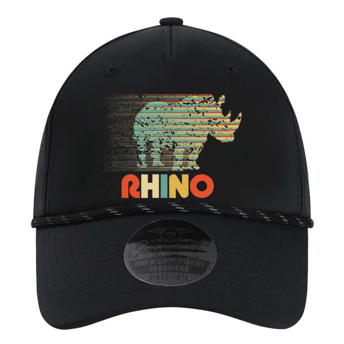 Rhino Lovers Retro Vintage 1970s Animal Design Performance The Dyno Cap