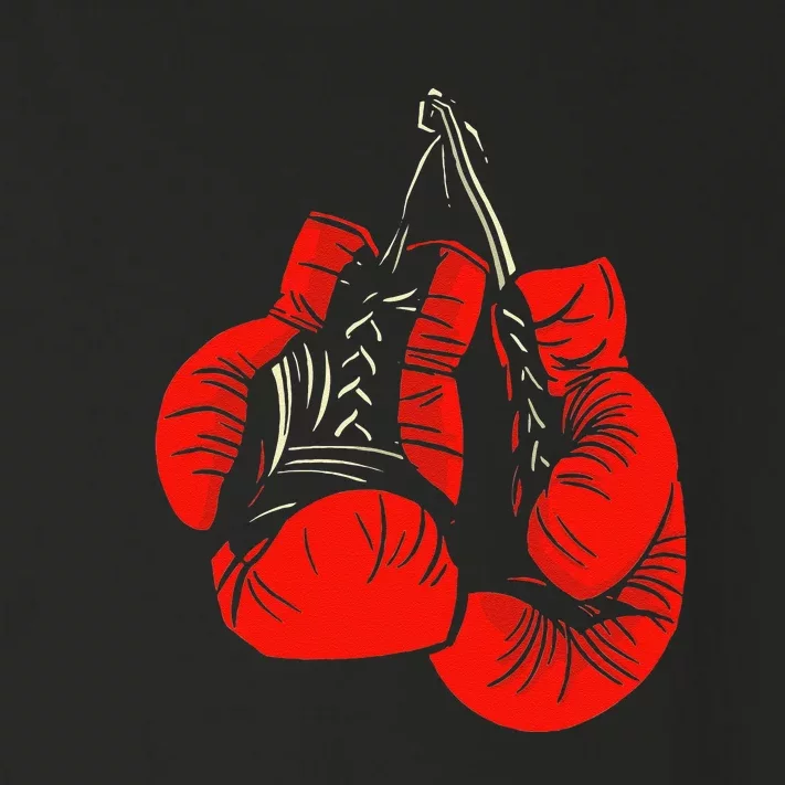 Retro Love Red Boxing Gloves Boxer Funny Boxing Lovers Toddler Long Sleeve Shirt