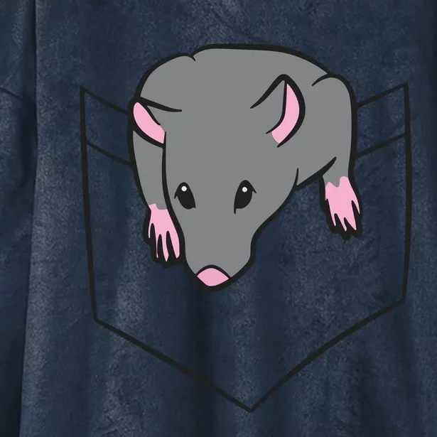 Rat Lover Rat In A Pocket Hooded Wearable Blanket