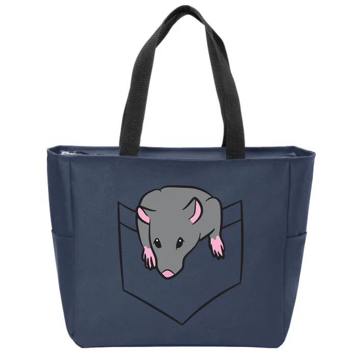 Rat Lover Rat In A Pocket Zip Tote Bag