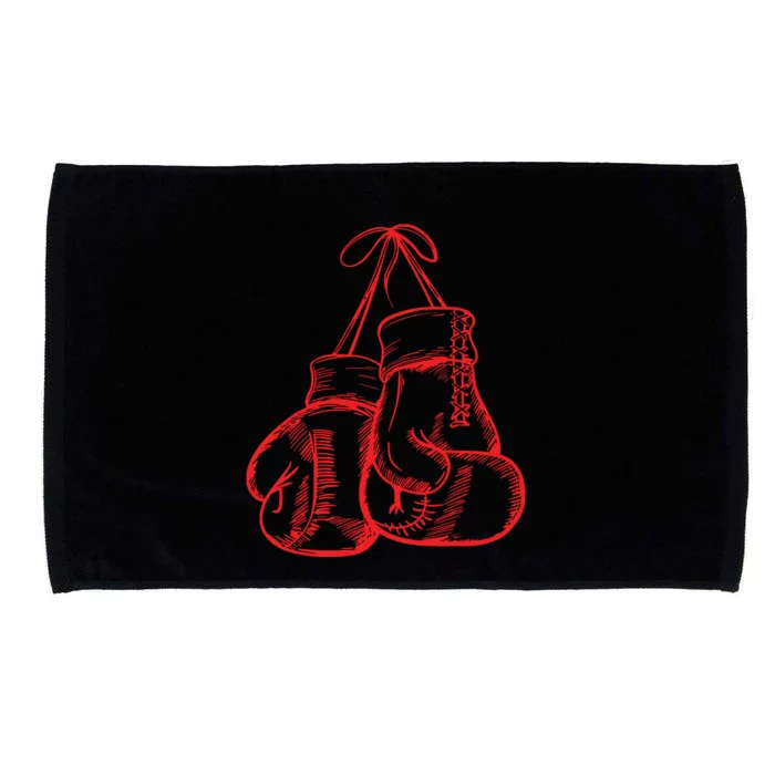 Retro Love Red Boxing Gloves Gifts Boxer Microfiber Hand Towel