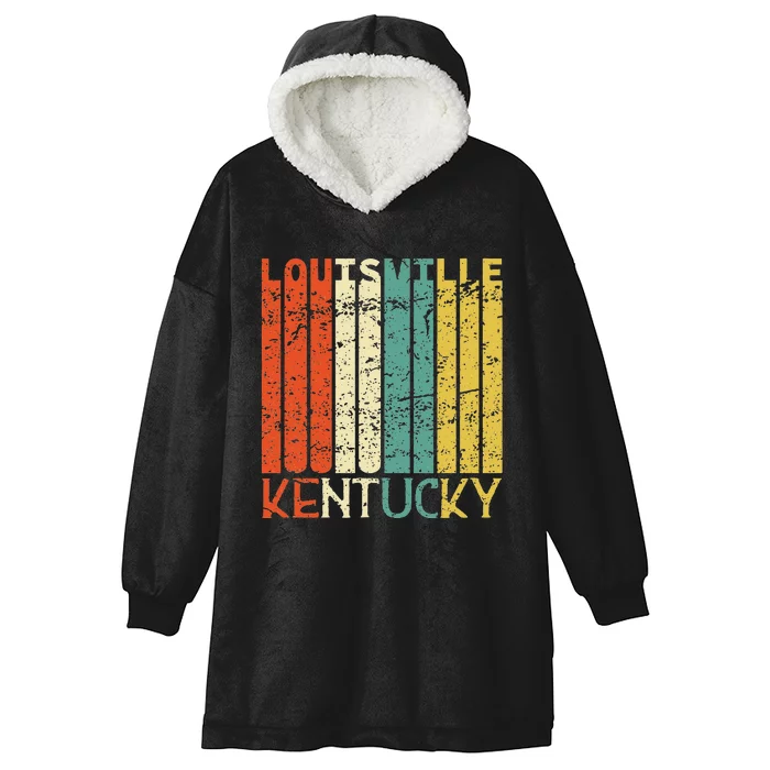 Retro Louisville Residents State Kentucky Hooded Wearable Blanket