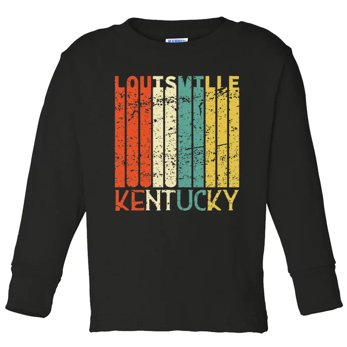 Retro Louisville Residents State Kentucky Toddler Long Sleeve Shirt