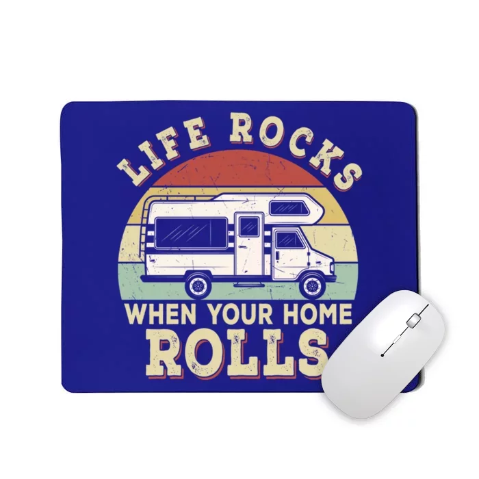 Retro Life Rocks When Your Home Rolls Rv Van Camper Life Great Gift Mousepad