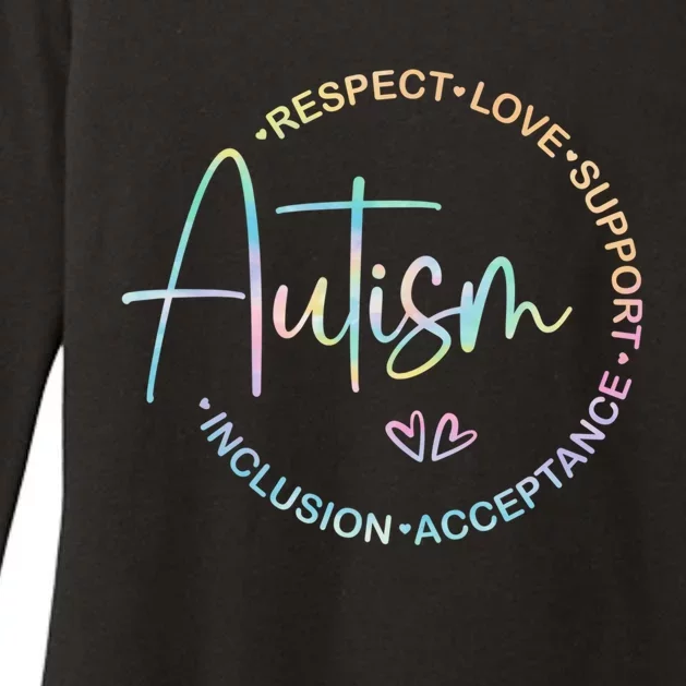 Respect Love Support Autism Awareness Month Gift Womens CVC Long Sleeve Shirt